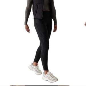 Athleta Black Delancey Moto Tight Leggings, size Small